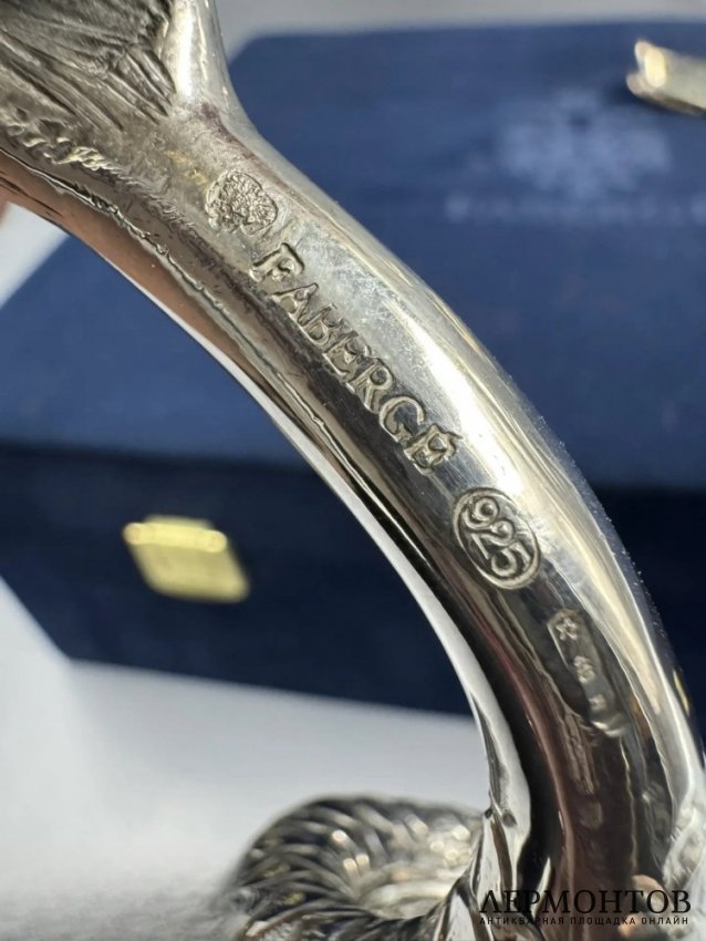 Парные подсвечники «Дельфины». Серебро 925 пробы, Faberge, Франция