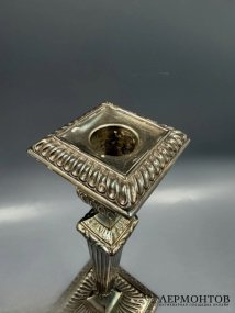 Подсвечник в стиле ампир. Серебро 925 пробы, Западная Европа, 20 век