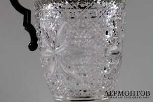 Графин для воды и вина в стиле ампир. Серебро 800, хрусталь. Германия, кон. XIX в.