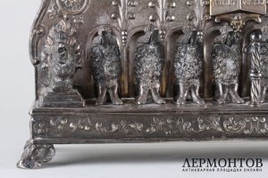 Ханукия с масляными светильниками. Серебро 925 пробы. Германия.