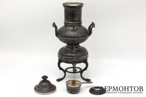 Самовар с орнаментом. Серебрение. Российская империя, Norblin, 1872-1882 