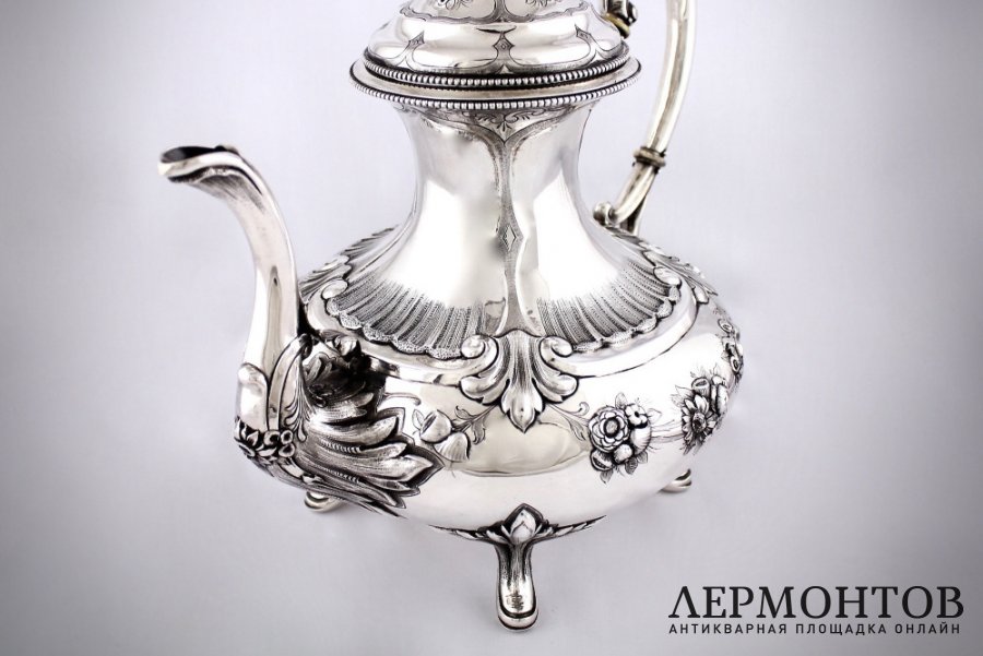 Чайный сервиз WOLFERS FRERES. Серебро 800 пробы. Бельгия, Брюссель. XIX в.