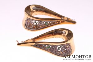 Серьги Graziella. Золото 585. Италия