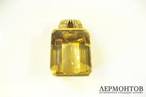 Подвеска. Золото 750 пробы, бриллианты. Европа, ХХ век.