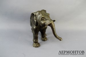 Кабинетная пластика. Слон. Бронза. Европа, рубеж XIX- ХХ веков. 