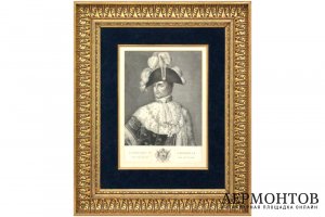 Гравюра. Портрет императора Наполеона I, короля Италии. 1807-11 гг. 