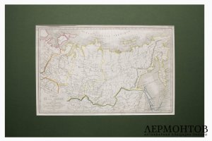 Карта Сибири и Камчатки.  Картограф Ambroise Tardieu. Париж, 1821 год.