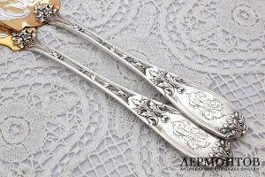 Сервировочный набор Levebre. Серебро 950. Франция