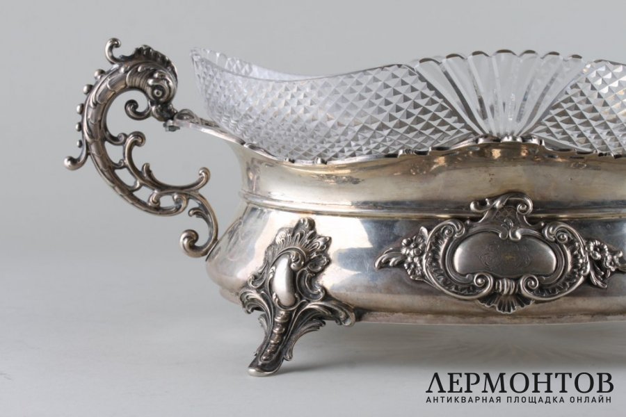 Ваза для фруктов. Серебро 800 пробы.Германия, фирма Bruckmann Sohne, конец  XIX в.