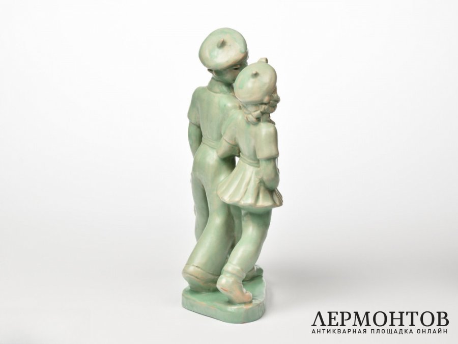 Статуэтка «Теннисисты». Komlos, Венгрия, 1931–1945 годы