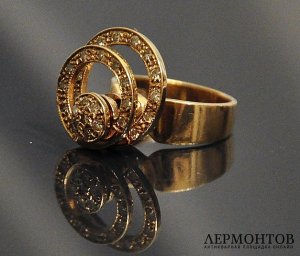 Кольцо Spinner Бриллианты 0.72 к, Золото