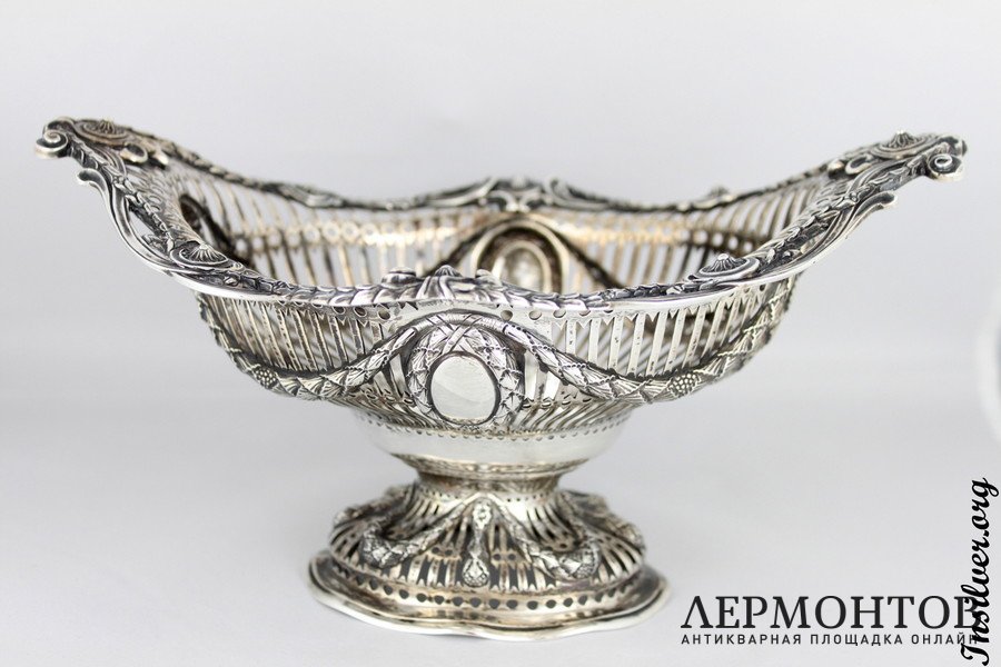 Ваза ажурная. R.F.Fox. Серебро 925. Англия