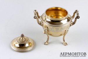Чайный сервиз в стиле ампир. Aucoc. Серебро 950, золочение. Франция, XIX в.