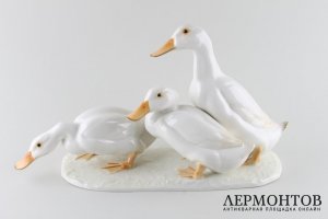 Статуэтка Три утки.  Фарфор. Hutschenreuther, Германия, Diller, 1950-60е гг.