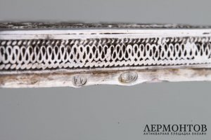 Таблетница. Серебро 84 пр., скань. Российская империя, Петербург, Артамонов, 1900-е