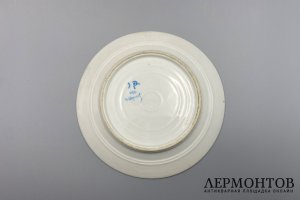 Тарелка Петух. Государственный фарфоровый завод, автор росписи Н. Сверчков, 1923 год.