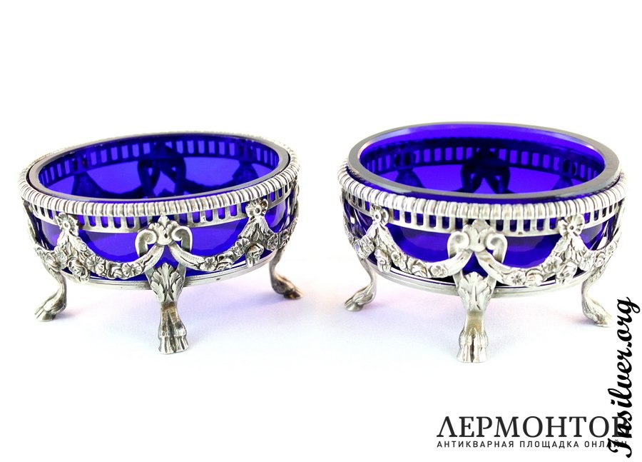Солонки Paillard Freres. Серебро 800. Франция