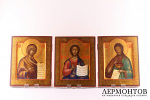 Иконы. Деисусный чин. Дерево, темпера, золочение. Россия, XIX в.