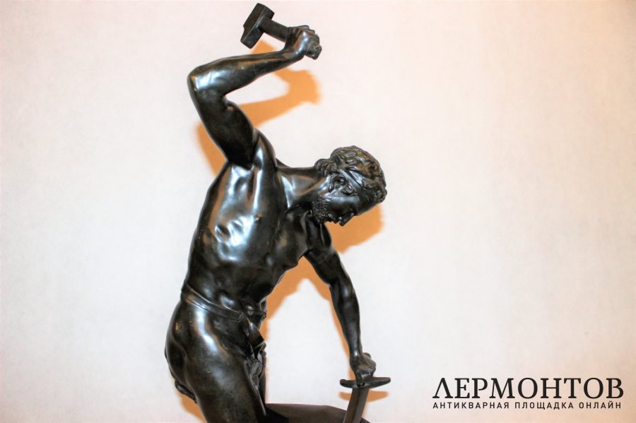 Скульптура. Кузнец. Бронза. Eugene-Ernest Chretien. Франция
