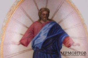 Яйцо пасхальное Христос Воскресе. Фарфор, роспись. Российская империя, рубеж XIX-ХХ в
