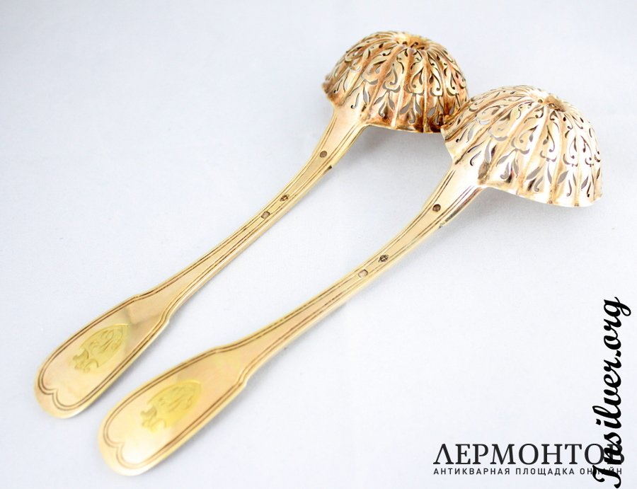 Две ложки для сахара. Серебро 950. Франция. Редкость.