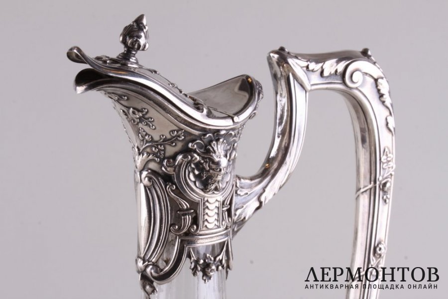 Парные графины для вина. Серебро 950 пробы. Франция, кон.19 века.