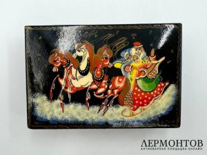 Шкатулка тройка. Палех, 20 век.