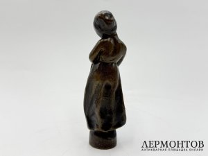 Статуэтка Девочка в ст. Модерн. Австрия, П. Терещук, 1900-е гг. Бронза, кость.