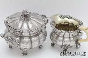 Чайный сервиз GANDAIS. Серебро 950 пробы. Франция, XIX в.