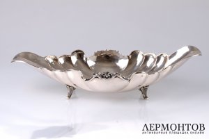 Ваза для фруктов рококо. СЕРЕБРО 800. Италия