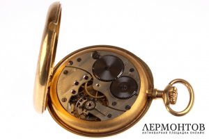 Открытые карманные часы Longines. Золото 750. Швейцария