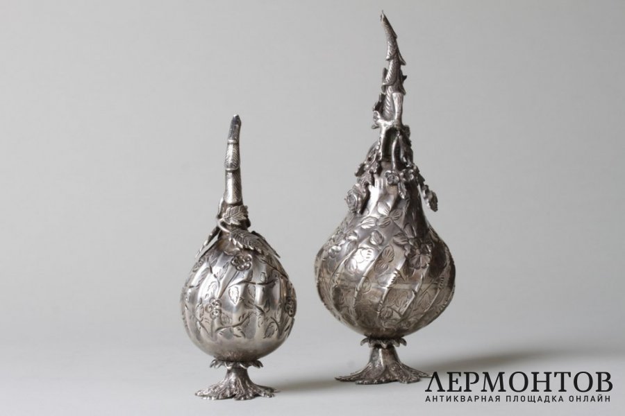 Парные ароматницы. Азия, фирма Balyan, Damarsanat. Серебро 900 пробы, литье, чеканка.