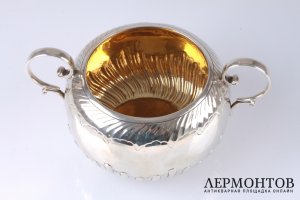 Сахарница JSH. Серебро 925. Англия