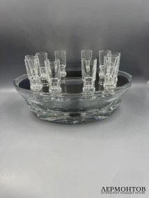 Набор для водки и икры «Harcourt Abysse». Хрусталь, Baccarat, Thomas Bastide
