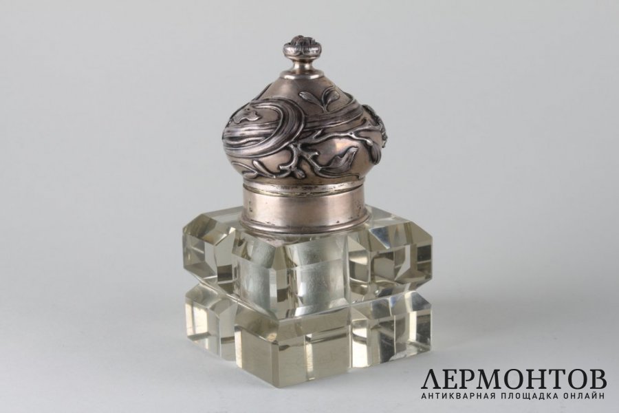 Чернильница в стиле модерн. Москва, мастер Герасим Митрофанов, 1899-1908 гг. Серебро.