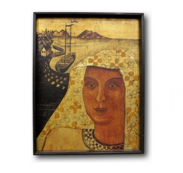 Картина. Неизвестный художник. Женский портрет.  1920-е годы.