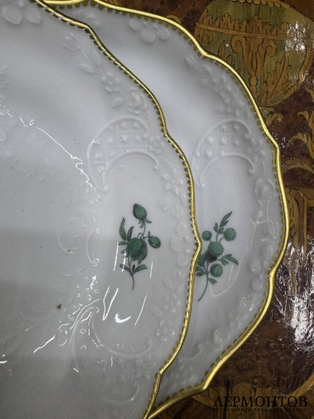 Чайный сервиз на 6 персон с букетами цветов. Фарфор, Meissen, Германия, 20 в.