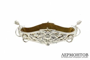 Ваза - жардиньерка в стиле Модерн. Франция, 1900-е гг. Металл, серебрение. 