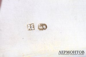 Портсигар с изображением Сухаревой башни. Серебро 84 пробы, чернь. Российская империя