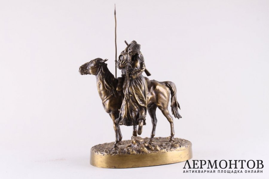 Скульптура Прощание казака с казачкой. Бронза. Россия,1880 гг, По модели Грачева.