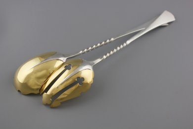 Сервировочный набор для салата DEBAIN. Серебро 950. Франция