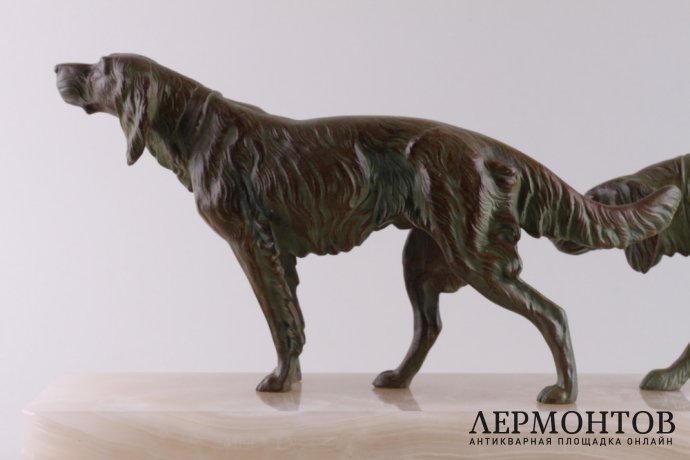 Скульптура Охотничьи собаки в стиле Ар Деко. Франция, 1920-30-е гг.
