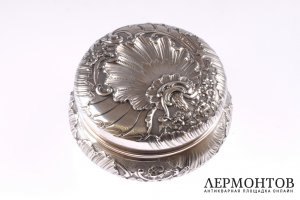 Конфетница с крышкой V.Boivin. Серебро 950. Франция