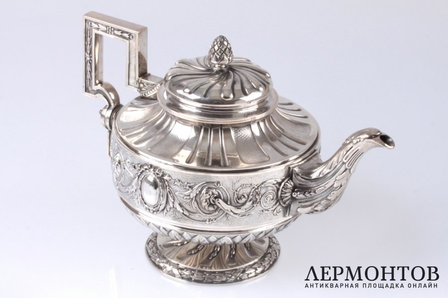 Чайник Touron. Серебро 950. Франция
