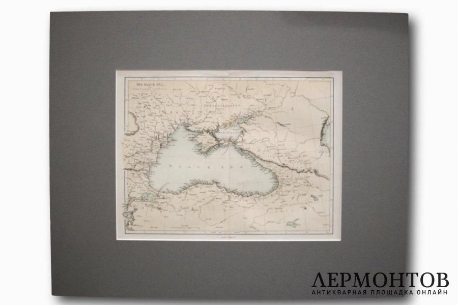Карта Черного моря, Крыма, части Турции и прилегающих территорий. Англия, 1860-е гг