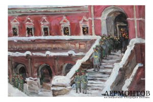 Картина. Петровский монастырь. Москва.1995-1996 гг.  В.И. Переяславец. Холст, масло.