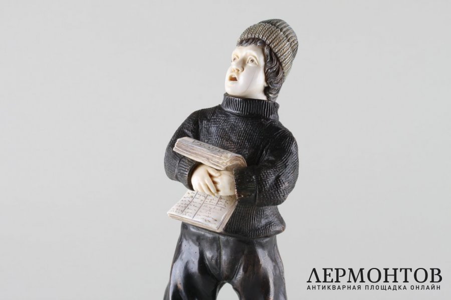 Скульптура Продавец газет. Зап. Европа, 1920-1930-е гг, авт. Мод.- Galgo. Бронза.