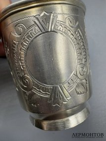 Чарка с цветочным декором. Серебро 84 пробы, Россия, 1880-е годы