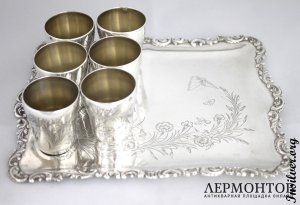 Ликерный набор. Henry Gabert. Серебро 950. Франция
