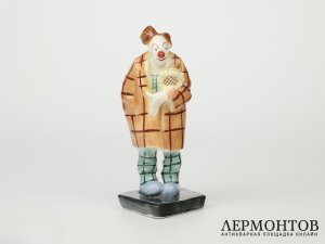 Статуэтка «Клоун с цветком». Ditmar-Urbach, Чехословакия, 1930 год